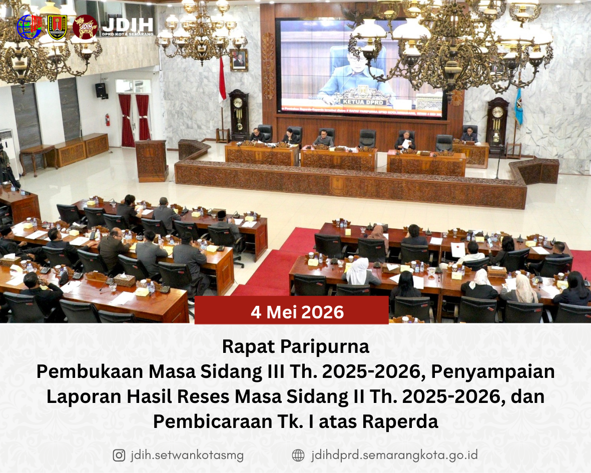 Image Berita Rapat Paripurna DPRD Kota Semarang pada 4 Mei 2026