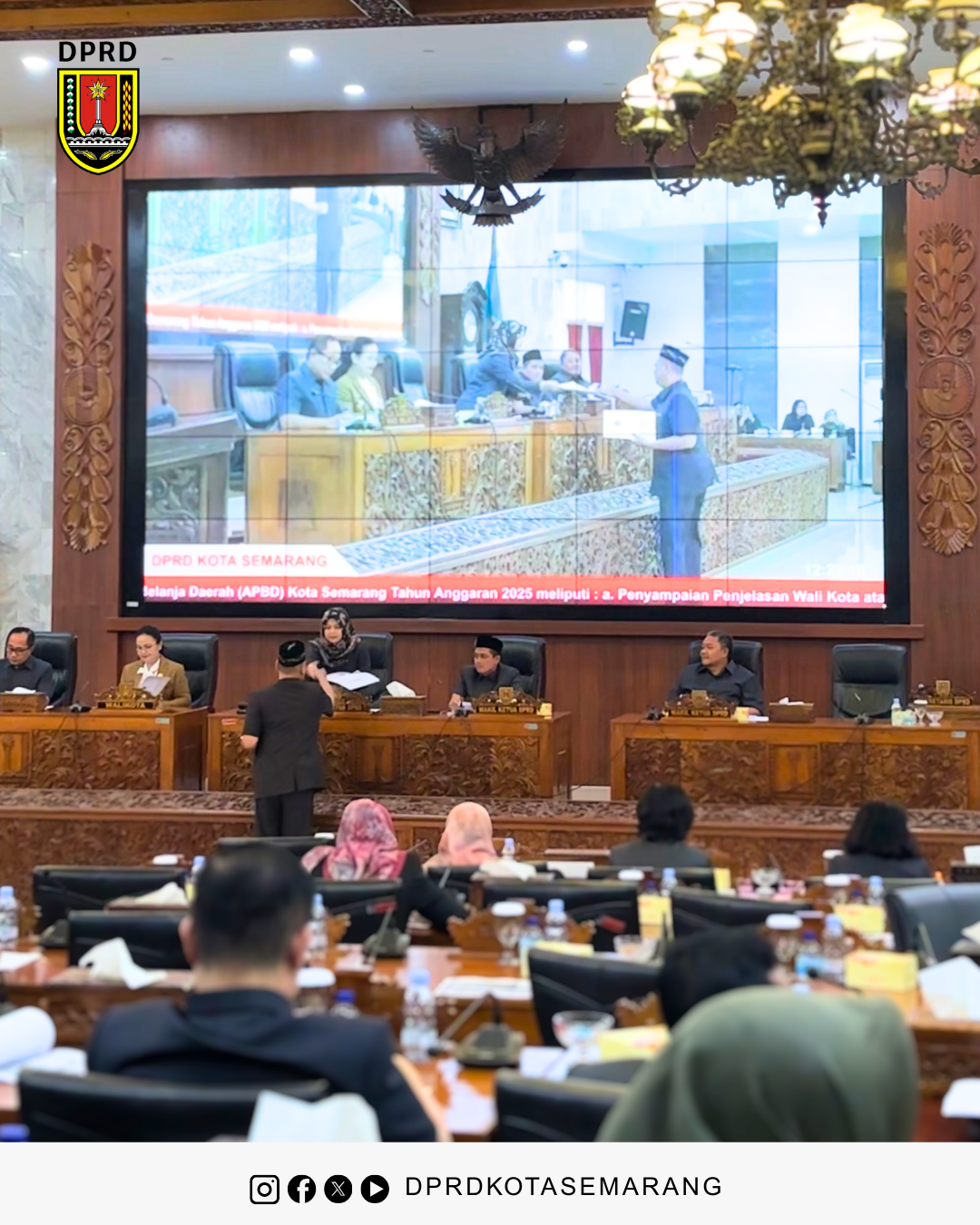 Post Image Rapat Paripurna Pembicaraan Tk. I atas Raperda tentang Pertanggung Jawaban Pelaksanaan APBD Kota Semarang TA 2025