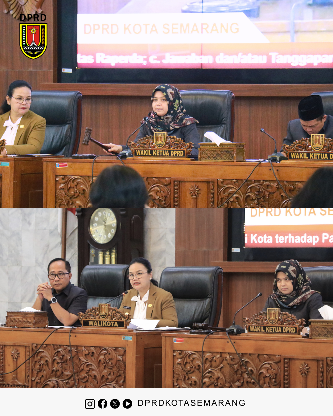 Post Image Rapat Paripurna Pembicaraan Tk. I atas Raperda tentang Pertanggung Jawaban Pelaksanaan APBD Kota Semarang TA 2025