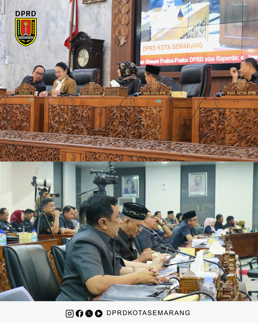 Post Image Rapat Paripurna Pembicaraan Tk. I atas Raperda tentang Pertanggung Jawaban Pelaksanaan APBD Kota Semarang TA 2025