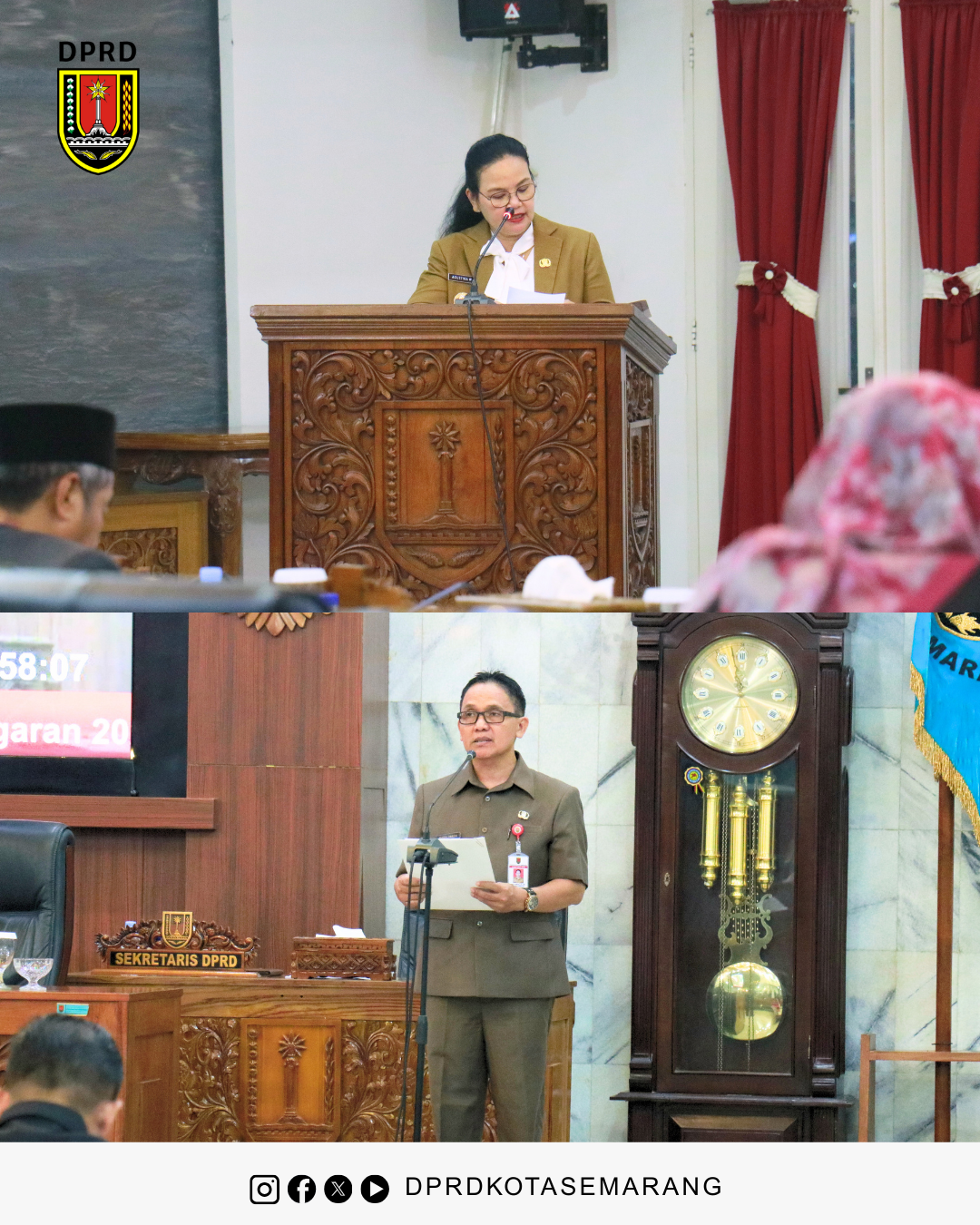 Post Image Rapat Paripurna Pembicaraan Tk. I atas Raperda tentang Pertanggung Jawaban Pelaksanaan APBD Kota Semarang TA 2025
